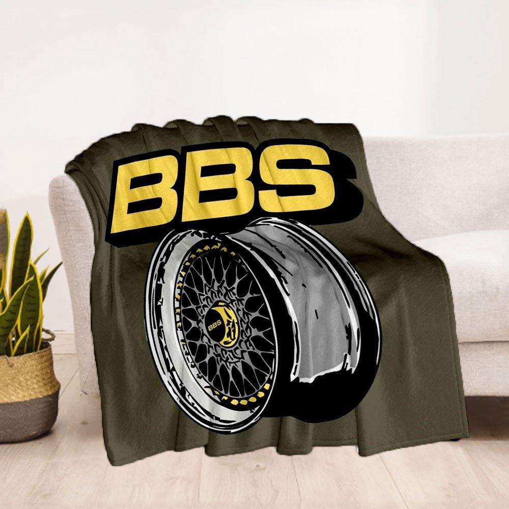 BBS Wheel Poster - Automotive Decor for Car EnthusiastsBlanket Flannel Throw Blanket for Sofa, Bed, Travel, Camping, Office, Couch, Chair, A
