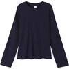 Autumn gram elastane yarn women's waist slim slim slim crew neck shirt bottoming shirt top casual long sleeves