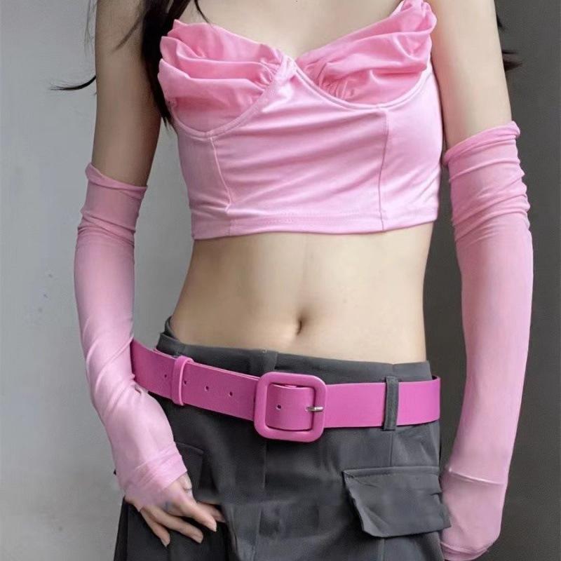 Rose Y2k Chic Pink Womens Belt With Colorful Buckle For Outfits Casual