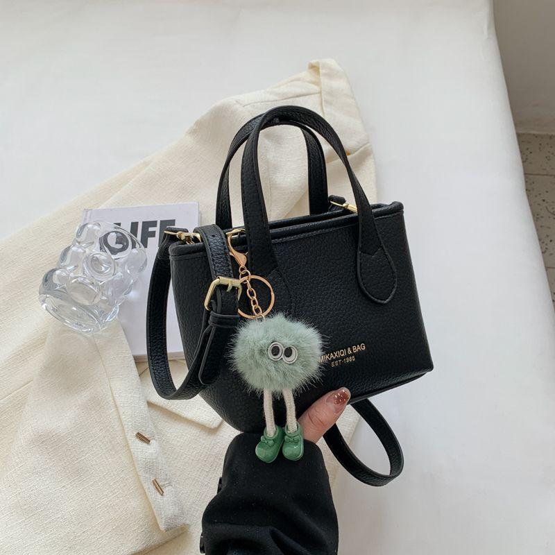 

Vegetable Basket Summer Shoulder Bag Casual Satchel Bucket Bag Black