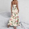 Ladies' floral nightgown sexy suspender nightgown slit sexy thin home outfit