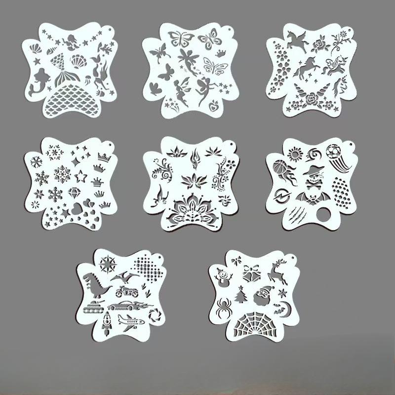 Children's Stage Makeup, Facial Painting Templates, Face Painting, Eye Corner, Hollow Rubbing, DIY Body Painting, Graffiti Copying Board