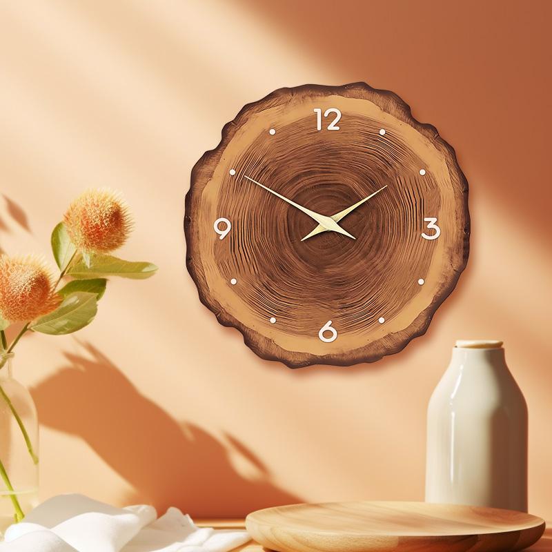 Modern Minimalist Silent Desk Clock Wabi-Sabi Style Artistic Tabletop Timepiece for Living Room Home Decor