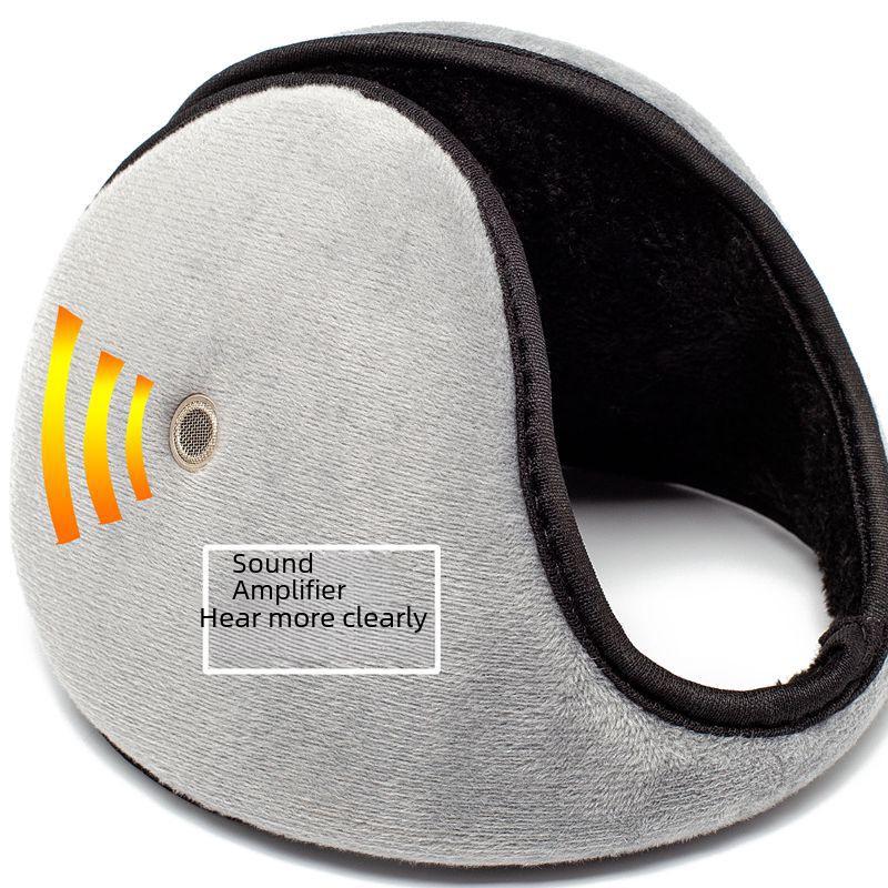Men's Winter Earmuffs: Plush, Thickened, Amplified Sound Holes, Fashionable Riding Ear Warmers