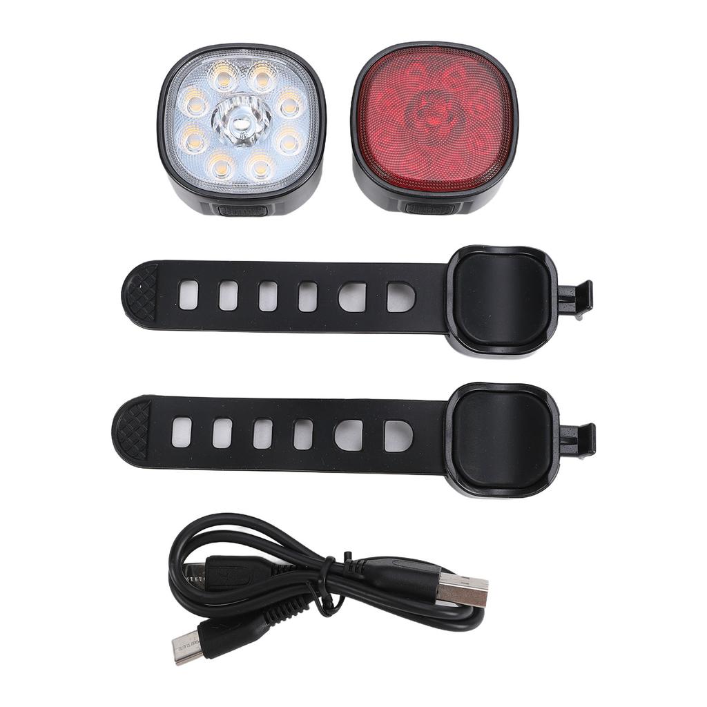 Bike Lights for Night Riding IPX5 Water Proof USB Rechargeable Bike Headlight and Tail Light Set for Mountain Cycling