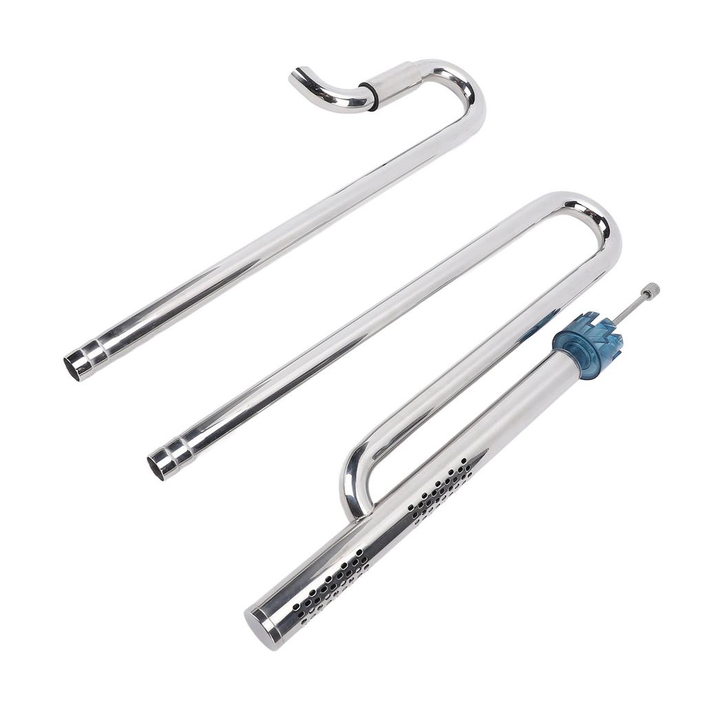 Inflow and Outflow Pipe Set Stainless Steel 360 Deg Rotation Remove Oil Film Long Lasting Use for Aq