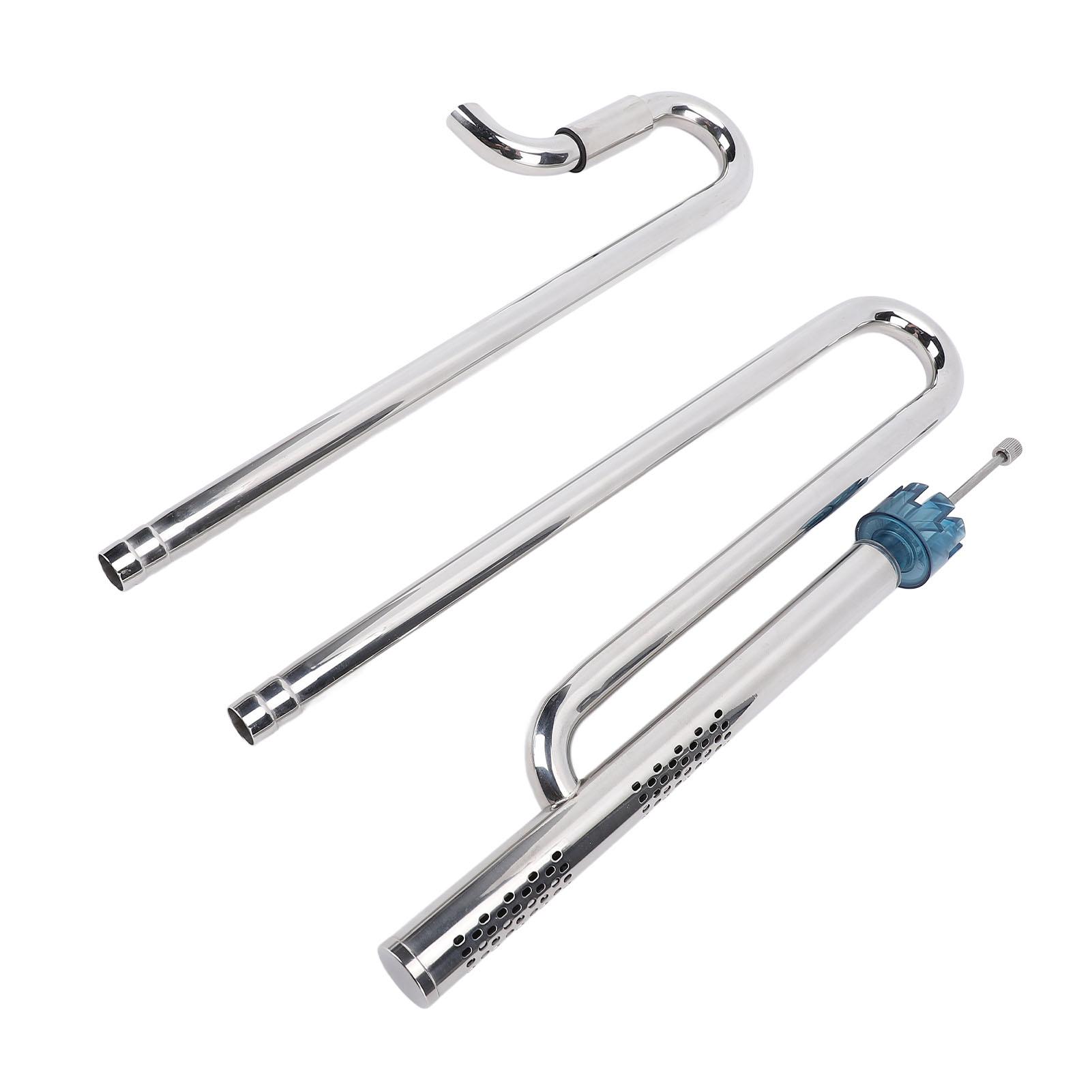 

Inflow and Outflow Pipe Set Stainless Steel 360 Deg Rotation Remove Oil Film Long Lasting Use for Aquarium Planted Tank
