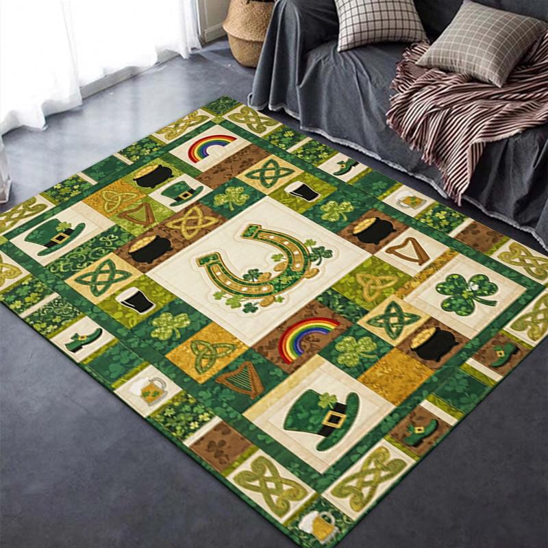 2025 New St.Patrick's Day Carpet Rug for Living Room Bedroom Home Sofa Decoration,Kids Play Non-slip Floor Mat72
