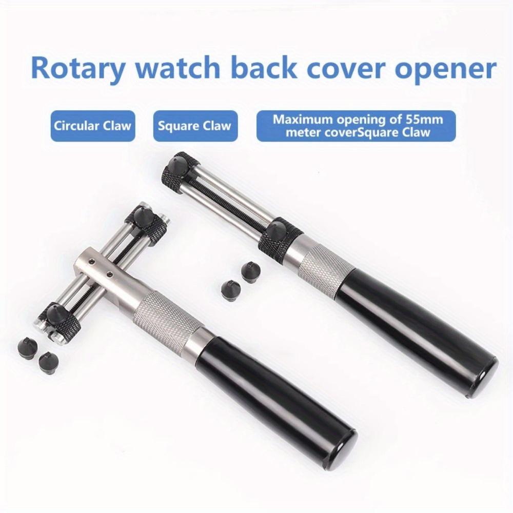 T Shaped Watch Back Case Cover Opener Remover with 4 Dies No.2289 Watch Repair Battery Replacement Tool for Watchmaker 20-55mm