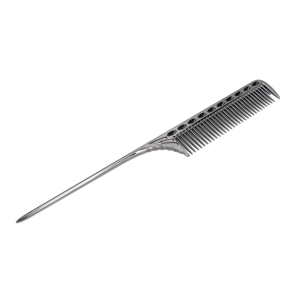 Professional Rat Tail Hair Comb Salon Hairdressing Styling Comb Barber Aluminum Metal Comb