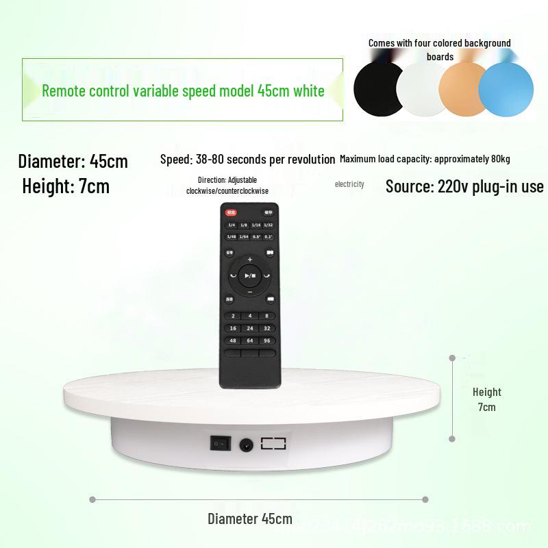 Automatic Rotating Display Stand for Live Streaming, E-commerce, Figurines, and Panoramic Photo/Video Shooting