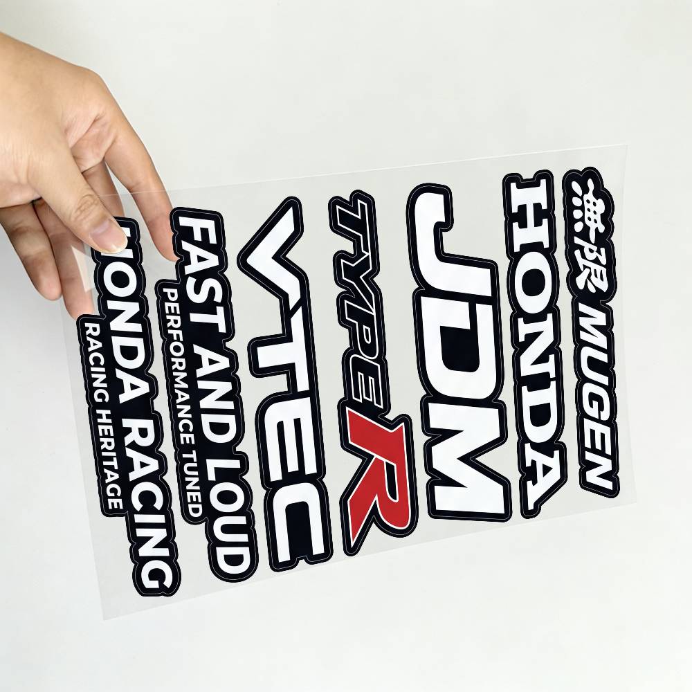 FOR HONDA MUGEN TYPE R VTEC Reflective motorcycle stickers, 3M safety warning at night in the dark scooter helmetsOW3 vhbm0