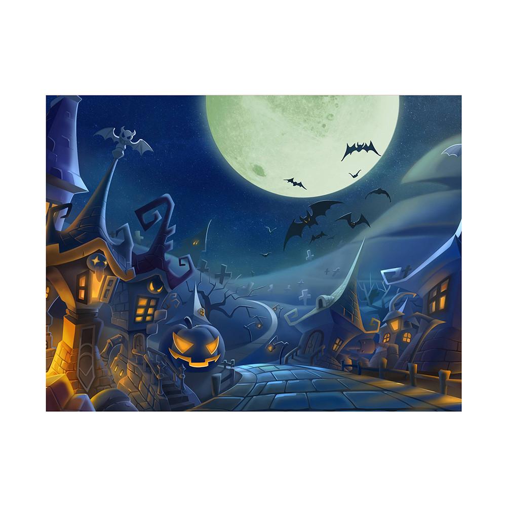Halloween Cemetery Backdrop for Birthday,Youngsters Shower,Graduation Party Decor,Photography Background,Halloween Decor