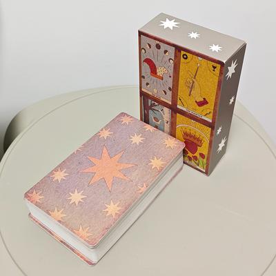 Moon Magic Tarot Deck 78 Pcs Unique Tarot Cards 12*7cm In Vintage Style Printed On 350GSM Double-embossed Cardstock