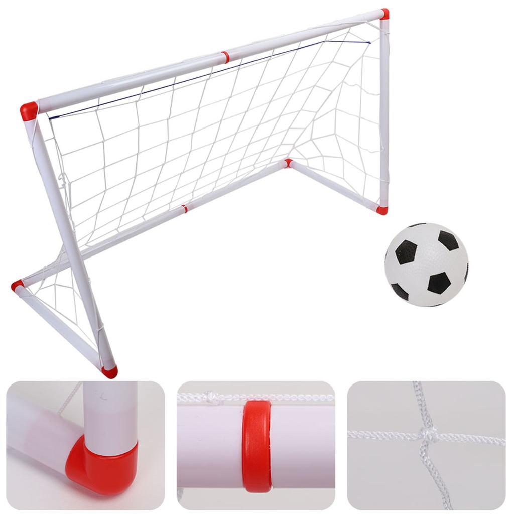 Indoor Outdoor Mini Children Football Soccer Goal Post Net Set with Ball Pump Kids Sport Toy