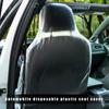100 PCS Disposable Car Seat Covers, Dustproof Plastic Auto Seat Protective Covers, Universal Clear Vehicle Seat Protector for Airplane Seats, Salon