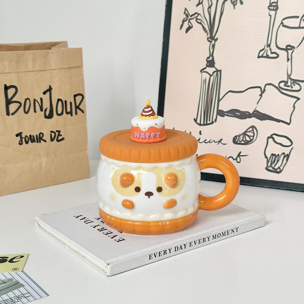 Girls' Heart Birthday Gift Creative Cute Cake Water Cup for Boyfriend and Girlfriend Sister Meaningful High Value Gift