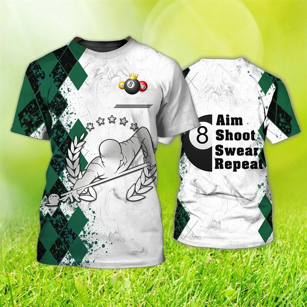 Kulečník Snooker Pivo 3D Tisk Tričko Móda Streetwear Muži Ženy O-Krk Trička Léto Oversized Harajuku Trička Unisex Topy