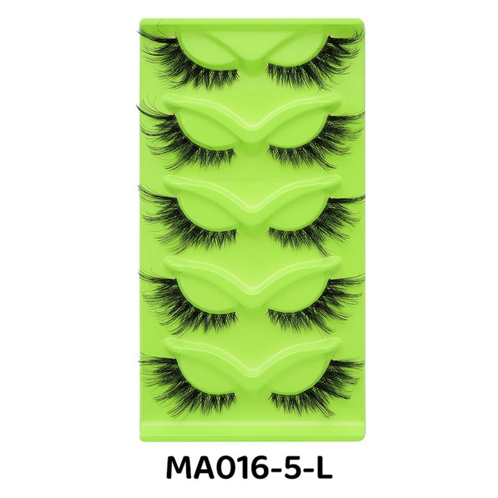

5 Pairs Multiple Styles 3D False Eyelashes DIY Fake Lashes Popular Wispy Mink Eyelashes Girl Type E