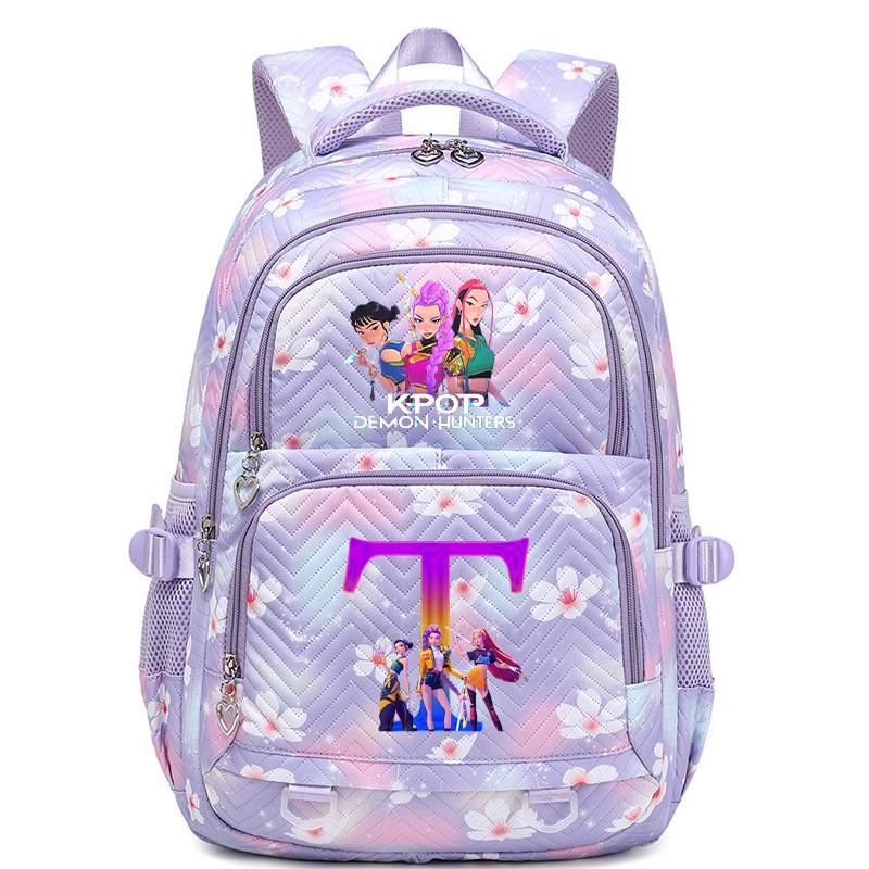 Kinder Mädchen Kpop Rumi Zoey Mira Buchstaben Aufdruck Student Schultasche Wasserdichter Rucksack