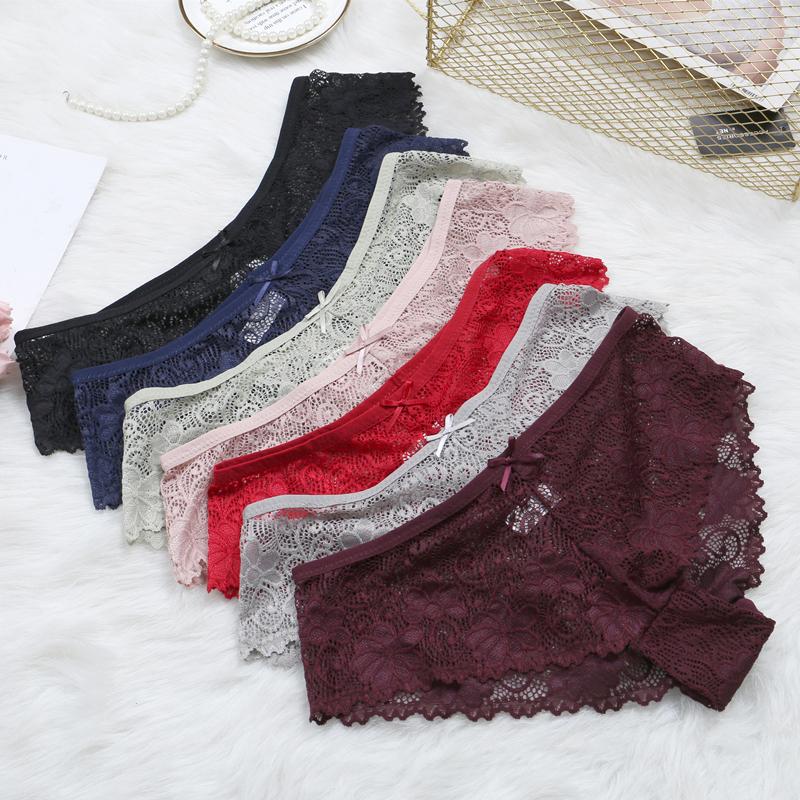 Sexy Lace Panties Women Fashion Lingerie Tempting Pretty Transparent Briefs Women Underwear Panty