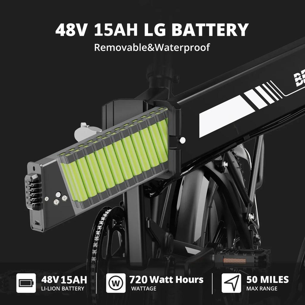 E20 Commuter E Bike 1000W15Ah Battery 50km Range Electric Bicycle Foldable and Lightweight Suitable Urban Travel Electric Bike