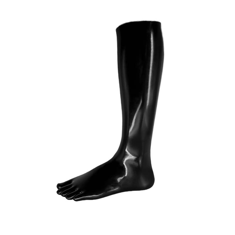 Mid-Calf Latex Five-Finger Socks - 3D Design, Perfect for Matching Sexy Latex Outfits