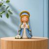 Cute Girl Resin Figurines, Mini Praying Girl Collectible Figure, Little Girl Statue Ornaments for Home Office Desktop Decor
