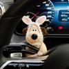 Auto-Dekorationspuppen, Piloten-Pawdog-Lenklichter, Scheibenwischer-Yellow-Schild-Ornament, niedlicher Schleifenhund, Auto-Wischer-Puppe, Innenzubehör