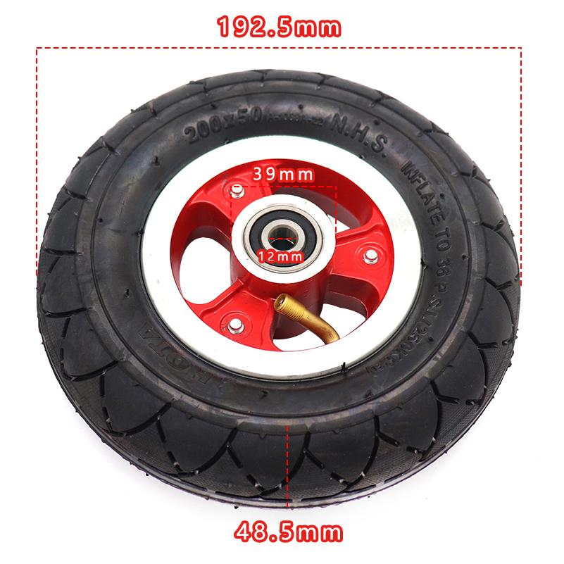 8 Tommer Foldbar Elektrisk Scooter Ydre Dæk Inder Dæk 200X50 Solidt Hjul Dæk til Razor Scooter E-Scooter 8z1173 Kugoo M12