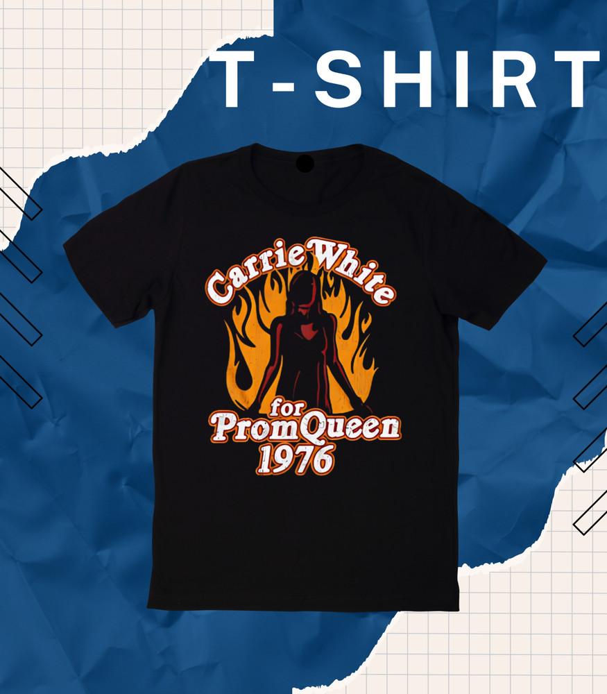 

Carrie White for Prom Queen 1976 Horror Movie Fire Blood Scene Men s T Shirt. S