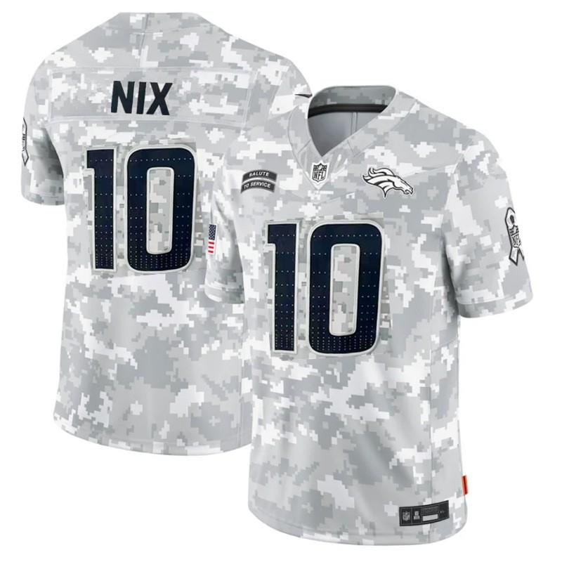NFL Denver Broncos 10 Bo Nix Football Jersey Short Sleeve Men