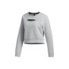 Cropped Training Sports Sweatshirt for Women, Gray