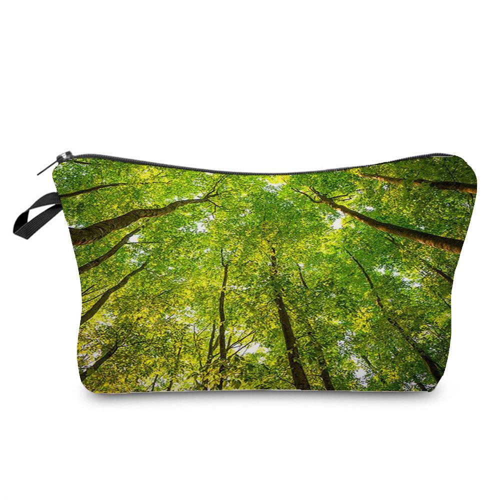 Damen Blumenmuster Kosmetiktasche Toilettenartikel Organizer Reiseaufbewahrungskoffer 6757