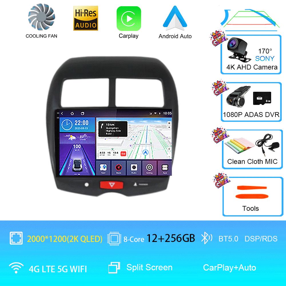 Car Radio Android 14 For Mitsubishi ASX 1 2010 2011 - 2016 C4 Peugeot 4008 DSP Multimedia Video Player Carplay Stereo Audio GPS