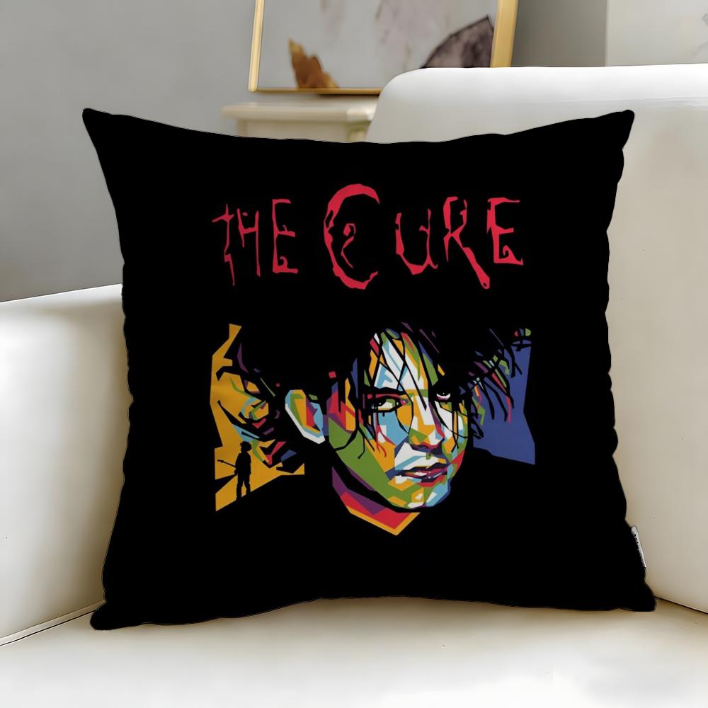 classic band The Cure Cushion Cover Soft  EasyWash Pillow Case  Versatile for Couch Bed Travel and Office
