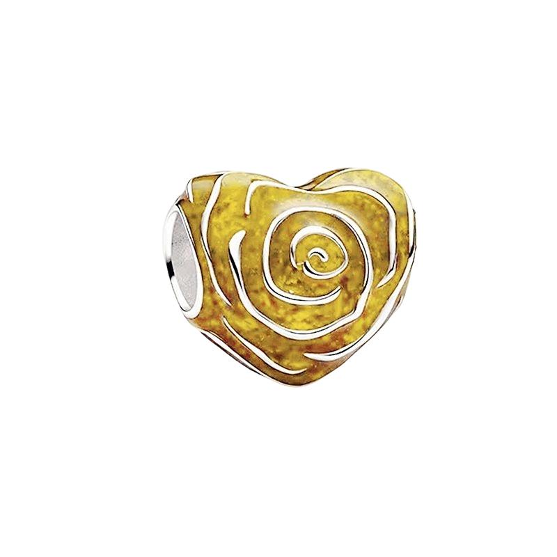 Sparking Gold Plated Charm Beads Dangle Original Snake Fit Copper Bracelet Necklace Beads For Diy Jewelry Women Gift