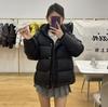 Pinghu down jacket women's winter white duck down thickened short removable hooded sweet small fresh versatile jacket