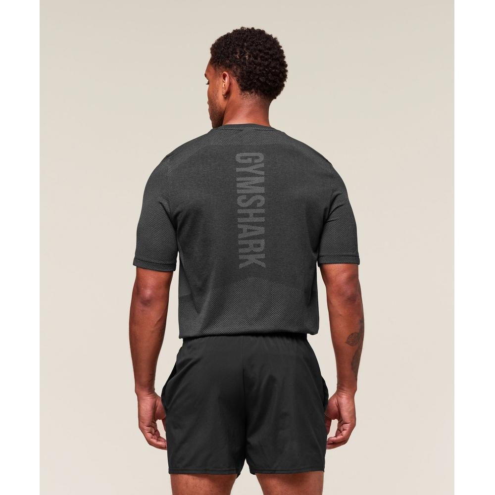 Gymshark LighTweighT Seamless T shirT Black silhoueTTe Grey A2c7m Bbmw