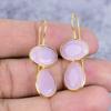 Pink Chalcedony Gemstone Handmade 925 Sterling Silver Jewelry Earring 1.46" M-2637
