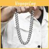 Stainless Mens Necklace Silver Steel Waterproof And Faderesistant Cuban Punk Hip Hop Necklace