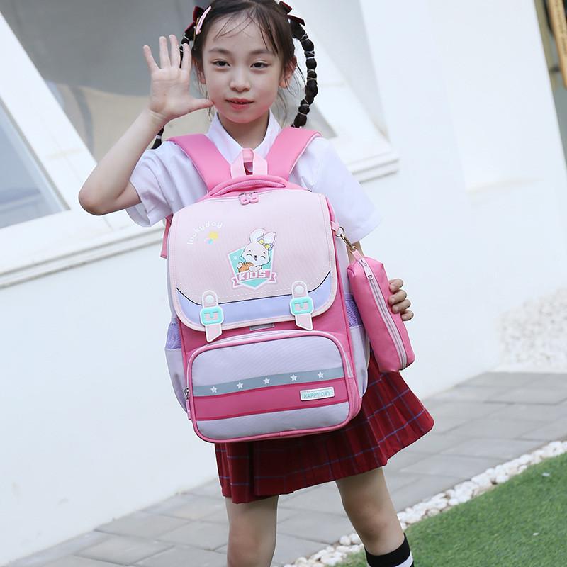 Cute Cartoon Large Capacity Lightweight School Backpack For Girls With Breathable Waterproof Fabric
