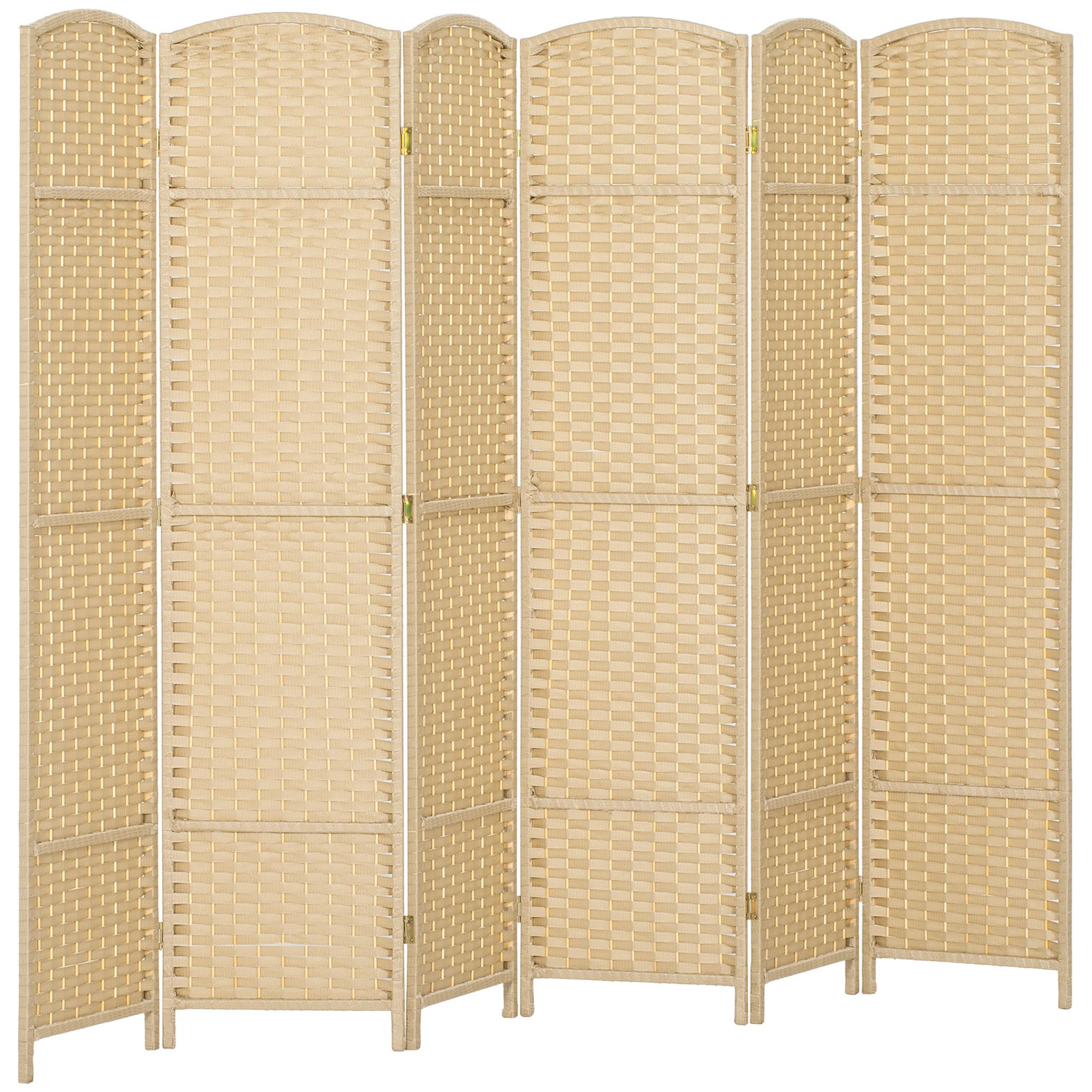 Indoor wooden room divider 6 panels