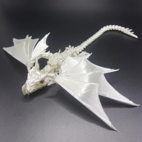3D Printed Flying Dragon Figurine Movable Joints Winged Dragon Figure Articulated Dragon Model Fidget Toy Desktop Decoration Ornament