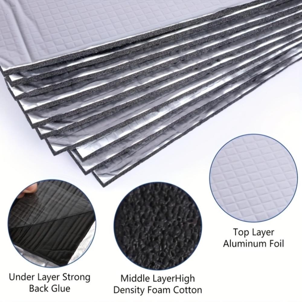 10-30 Stück Schalldämmmatte Wärmeisolierung Matte Auto Schalldämmung Dämmung Auto Motorhaubenisolierung Autozubehör Innenraum
