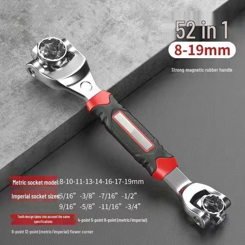 52-in-1 Multifunctional Universal Wrench: Multi-Head Torx Bone Socket Tool for Repair & Disassembly.