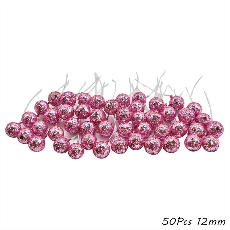 Gemischt Rosa Pflanze Blume Kirsche Staubgefäße Beeren Bündel DIY Weihnachten Hochzeitstorte Geschenkbox Kränze Deko