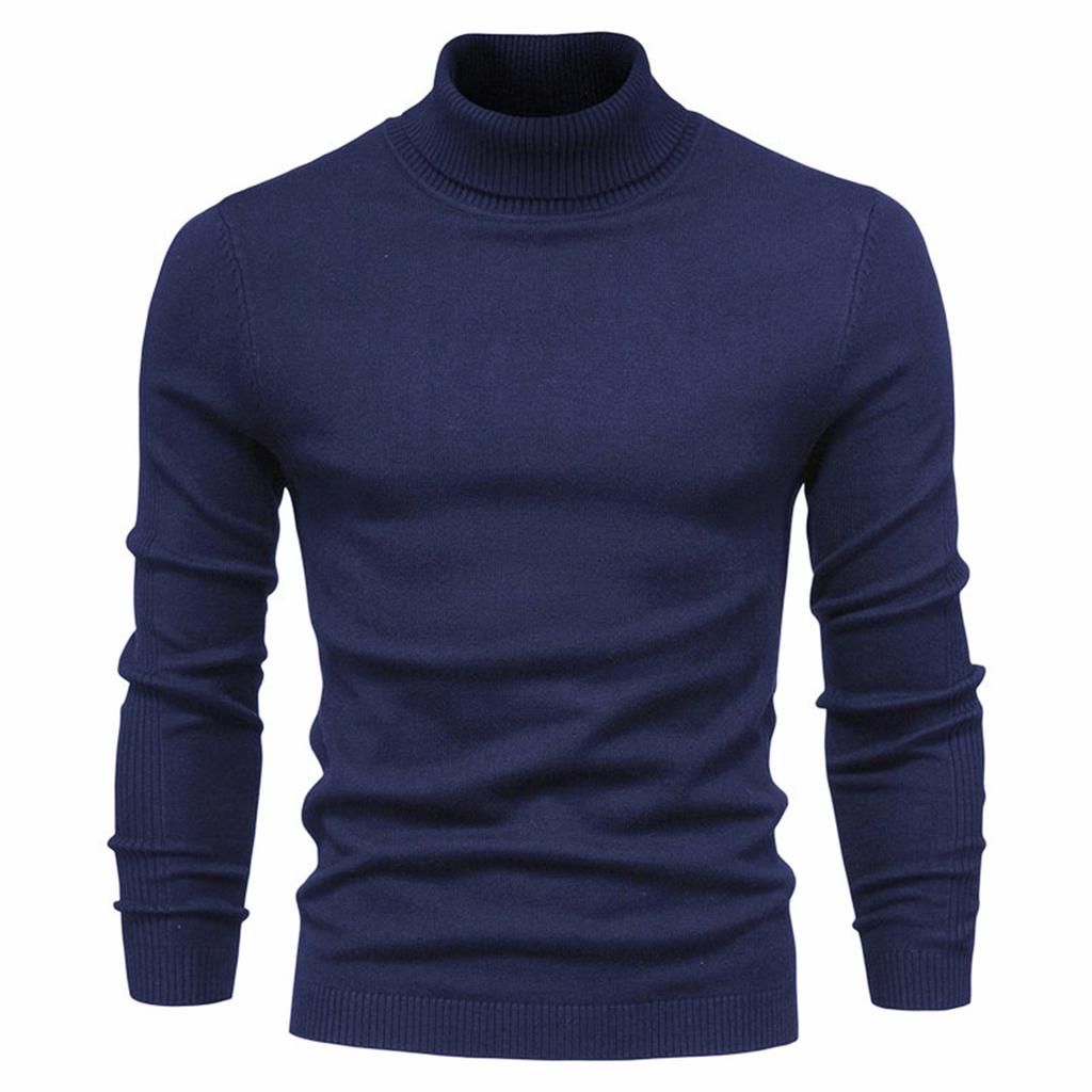 And Winter Thickened Warm Sweater Medium Collar Men's Multi-color Sweater