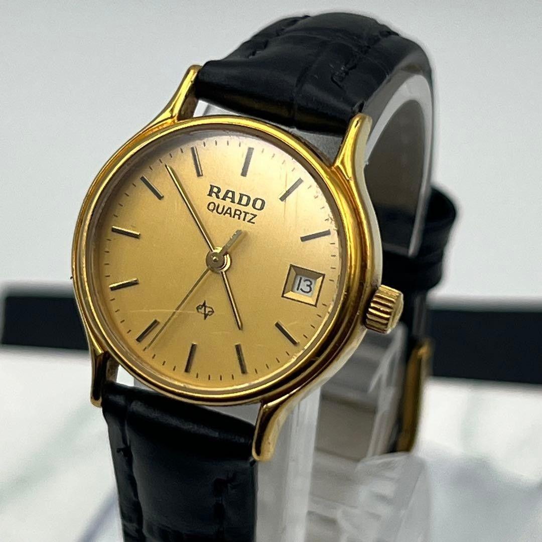 Used [Working Item] RADO Quartz Watch Gold with Date Vintage A52