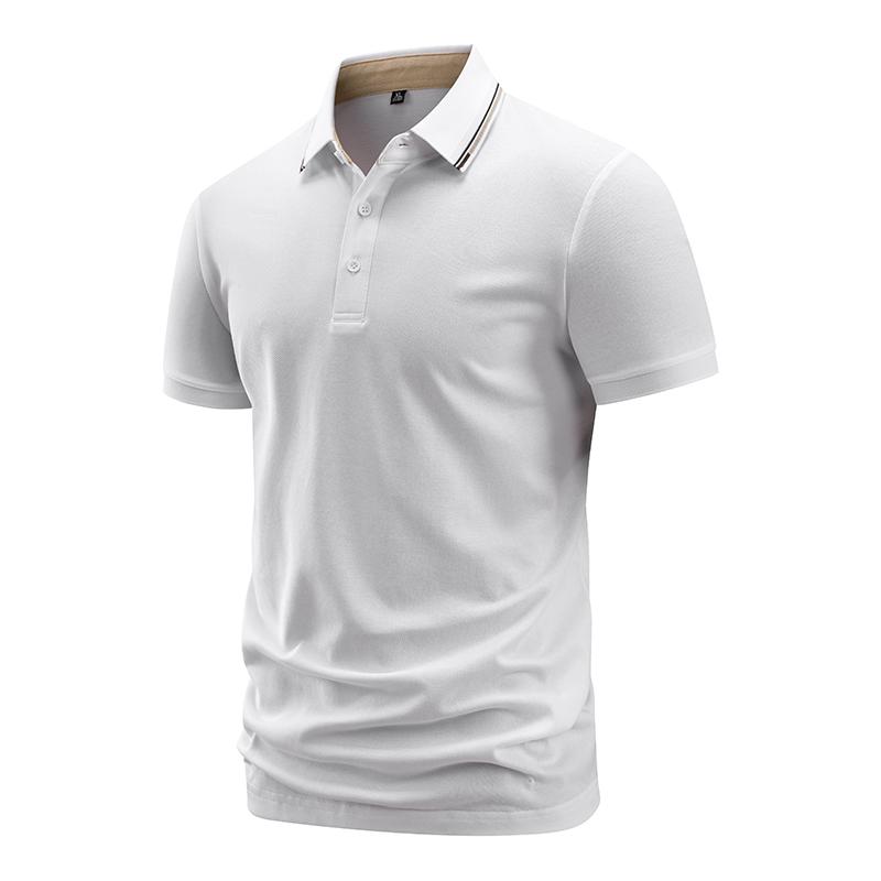 Polo Shirt Men's Summer Casual Business Slim Fit Top with Collar and Short Sleeved T-shirt